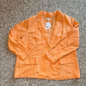 NWT - J. Jill - LOVE LINEN- Apricot Women's Blazer